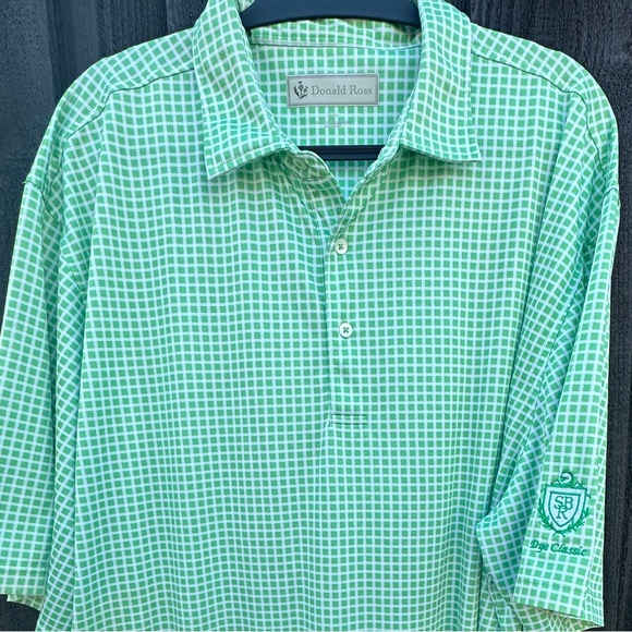 Donald Ross Polo Golf Shirt Men's Stonebridge Dye Classic green white size XXXL - Picture 1 of 11
